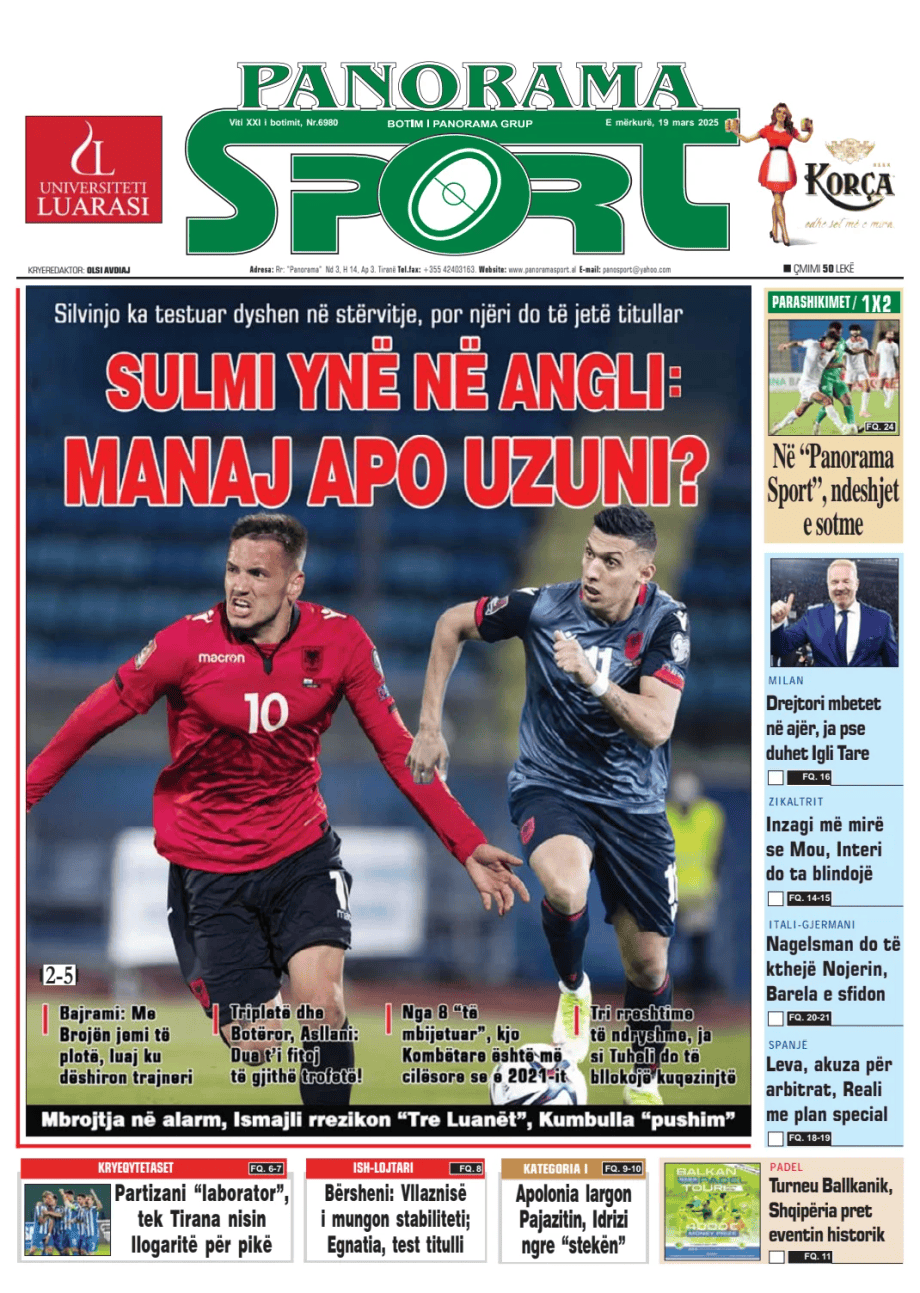 Prima-pagina-Panorama Sport-oggi-edizione-di-oggi-20250319